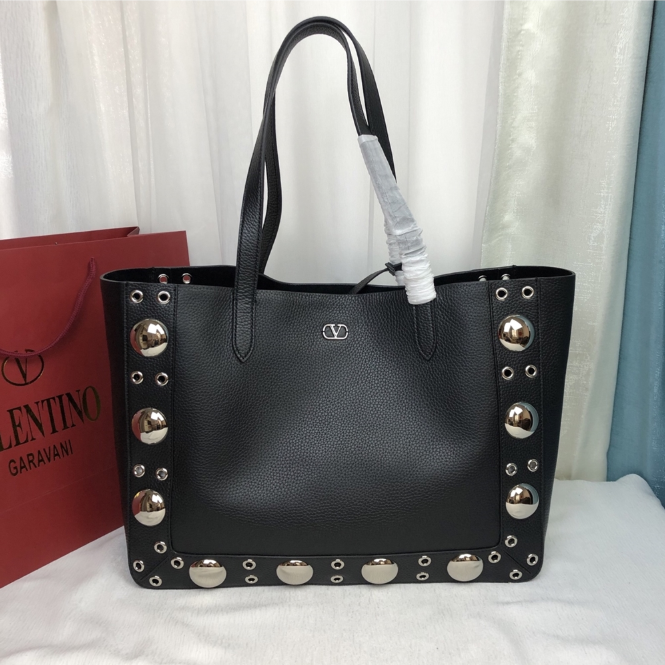 [VALENTINO-발렌티노] 가라바니 넬코트 그레이니 카프스킨 미듐 쇼퍼백