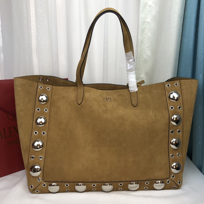 [VALENTINO-발렌티노] 가라바니 넬코트 스웨이드  라지 쇼퍼백