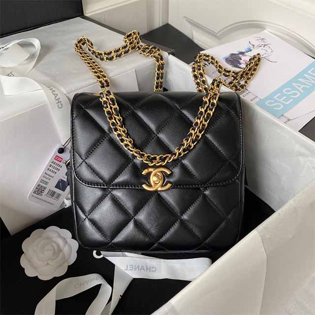 [CHANEL-샤넬] CC 체인 멜로디 백팩