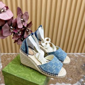 구찌 GUCCI 여성 웨지힐 샌들