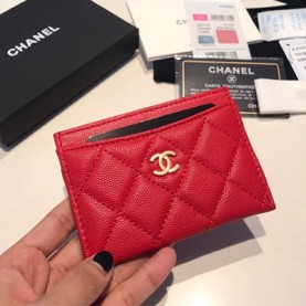 [CHANEL-샤넬] 캐비어 카드지갑
