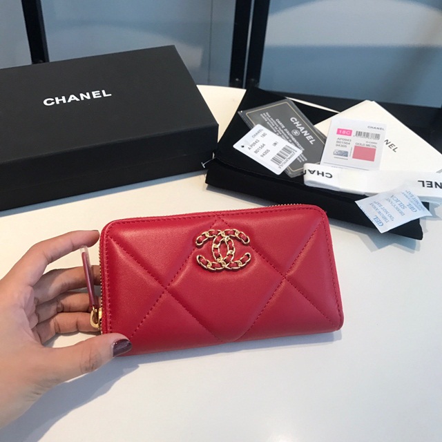 [CHANEL-샤넬] 19 스몰 지퍼월렛