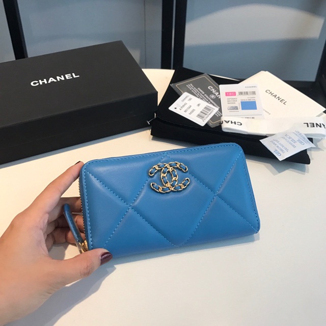 [CHANEL-샤넬] 19 스몰 지퍼월렛