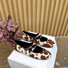 프라다 PRADA 프린트 발레리나 플렛슈즈