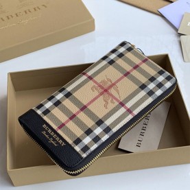 [BURBERRY-버버리] 체크 패치워크 지퍼 지갑