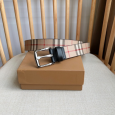 [BURBERRY-버버리] 빈티지 체크 가죽 벨트