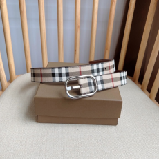 [BURBERRY-버버리] 여성 체크 레더 벨트