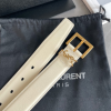 [SAINT LAURENT-생로랑] 스퀘어 로고 벨트