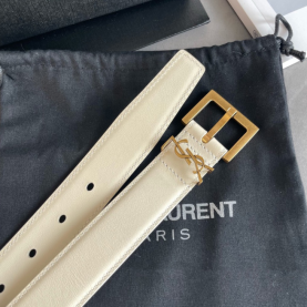 [SAINT LAURENT-생로랑] 스퀘어 로고 벨트