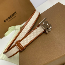 [BURBERRY-버버리] 여성 캔버스 레더 TB 벨트