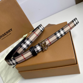 [BURBERRY-버버리] 여성 체크 리버시블 TB 벨트