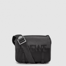 [LOEWE-로에베]  밀리터리 메신저 백 - 소프트 그레인 카프스킨 & 캔버스