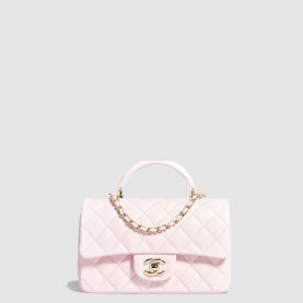 [CHANEL-샤넬] 뉴미니 탑핸들 플랩백 캐비어