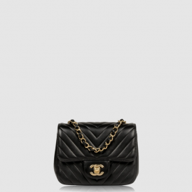[CHANEL-샤넬] 클래식  쉐브론  램스킨 쁘띠삭