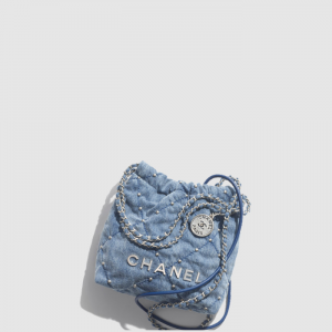 [CHANEL-샤넬] 22백 미니  데님