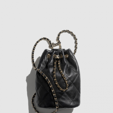 [CHANEL-샤넬] 24SS  램스킨  드로우스트링 백팩
