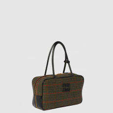 [MIUMIU-미우미우] 캔버스및가죽 보 탑핸들백 라지