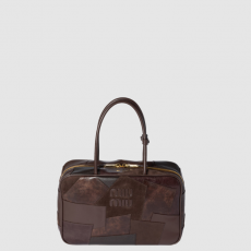 [MIUMIU-미우미우] 보 가죽백 패치워크 라지