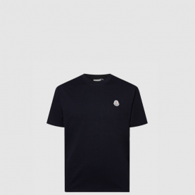 [MONCLER-몽클레어] 로고 패치 코튼 티셔츠