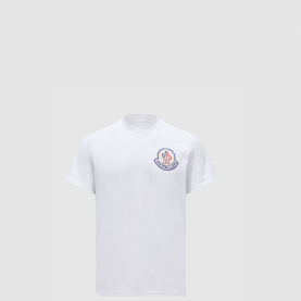 [MONCLER-몽클레어] 픽셀 로고 코튼 티셔츠