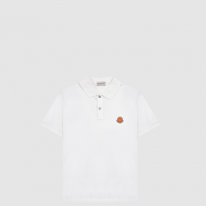 [MONCLER-몽클레어] 로고 패치 코튼 피케 폴로 셔츠
