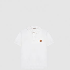 [MONCLER-몽클레어] 로고 패치 코튼 피케 폴로 셔츠