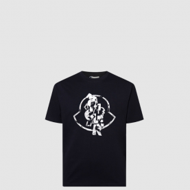 [MONCLER-몽클레어] 로고 모티프 코튼 티셔츠