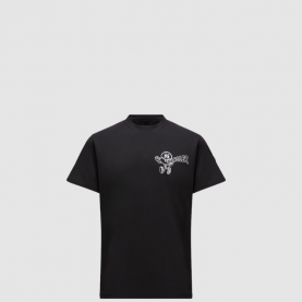 [MONCLER-몽클레어] 워킹 로고 코튼 티셔츠