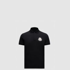 [MONCLER-몽클레어]로고 패치 코튼 폴로 셔츠