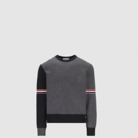 [THOM BROWNE-톰브라운]  밀라노 스티치 바이컬러 크루넥 풀오버