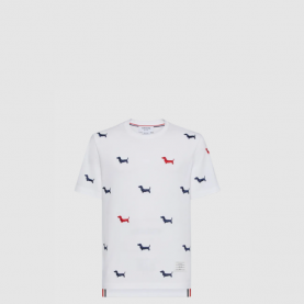 [THOM BROWNE-톰브라운]클래식 피케 헥터 숏슬리브 티셔츠