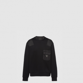 [PRADA-프라다] 리나일론 디테일 코튼 맨투맨