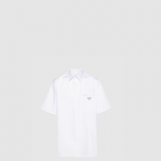 [PRADA-프라다] 포플린 반팔 셔츠