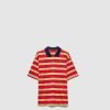 [PRADA-프라다]스트라이프 폴로 카라 코튼  티셔츠