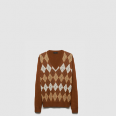 [PRADA-프라다] 아가일 패턴의 울 스웨터