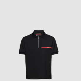 [PRADA-프라다] 피케 코튼 폴로 셔츠
