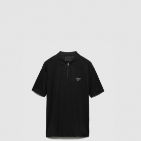 [PRADA-프라다] 리나일론 디테일 피케 폴로 셔츠