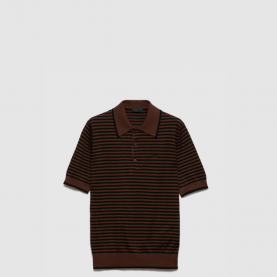 [PRADA-프라다] 스트라이프 코튼 폴로 셔츠