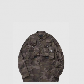 [PRADA-프라다] 삼각로고 리나일론 셔츠 카모플라쥬