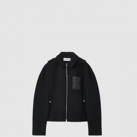 [LOEWE-로에베] 아나그램 레더 포켓 울 자켓