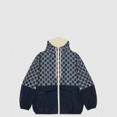 [GUCCI-구찌] GG 립스탑 패브릭 지퍼 재킷