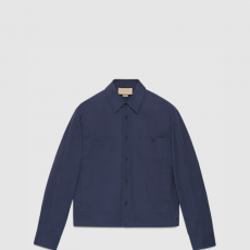 [GUCCI-구찌] 라벨이 달린 캔버스 코튼 셔츠