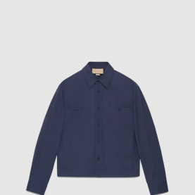 [GUCCI-구찌] 라벨이 달린 캔버스 코튼 셔츠