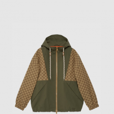 [GUCCI-구찌] GG 코튼 캔버스 지퍼 재킷