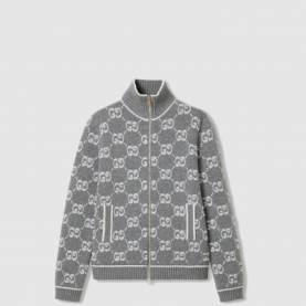 [GUCCI-구찌] GG 부클레 스티치 자카드 가디건