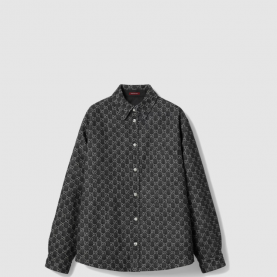 [GUCCI-구찌] 리버서블 울 및 GG 데님 셔츠