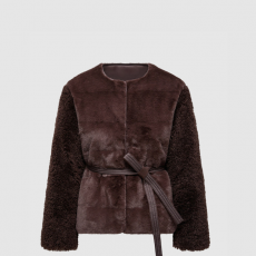 [MONCLER-몽클레어] Jouillat 합성 소재 & 테디 쇼트 다운 재킷