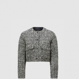 [MONCLER-몽클레어] Dauphin 트위드 쇼트 다운 재킷