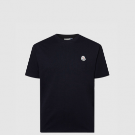 [MONCLER-몽클레어] 로고 패치 코튼 티셔츠