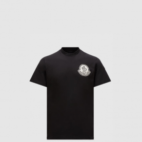 [MONCLER-몽클레어] 픽셀 로고 코튼 티셔츠